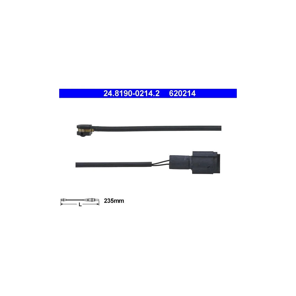 Senzor De Avertizare, Uzura Placute De Frana ATE pentru BMW 5/5 Touring/6/7/8 - 24.8190-0214.2