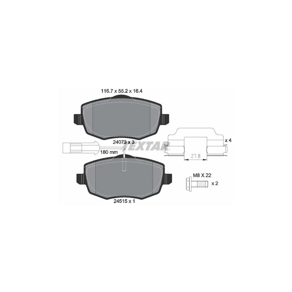 Set Placute Frana, Frana Disc Textar pentru Lancia Ypsilon - 2407304