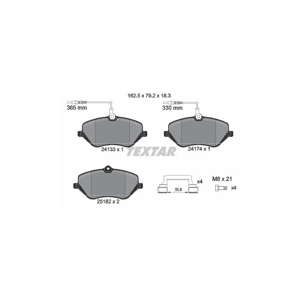 Set Placute Frana, Frana Disc Textar 3.350179 kg - 2413303
