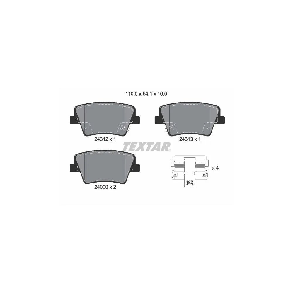 Set Placute Frana, Frana Disc Textar pentru Hyundai Santa Fe - 2431201
