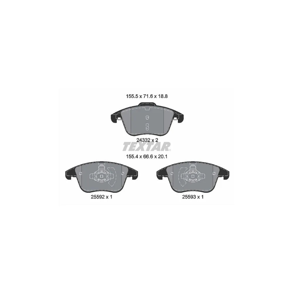 Set Placute Frana, Frana Disc Textar pentru Ford Mondeo - 2433205