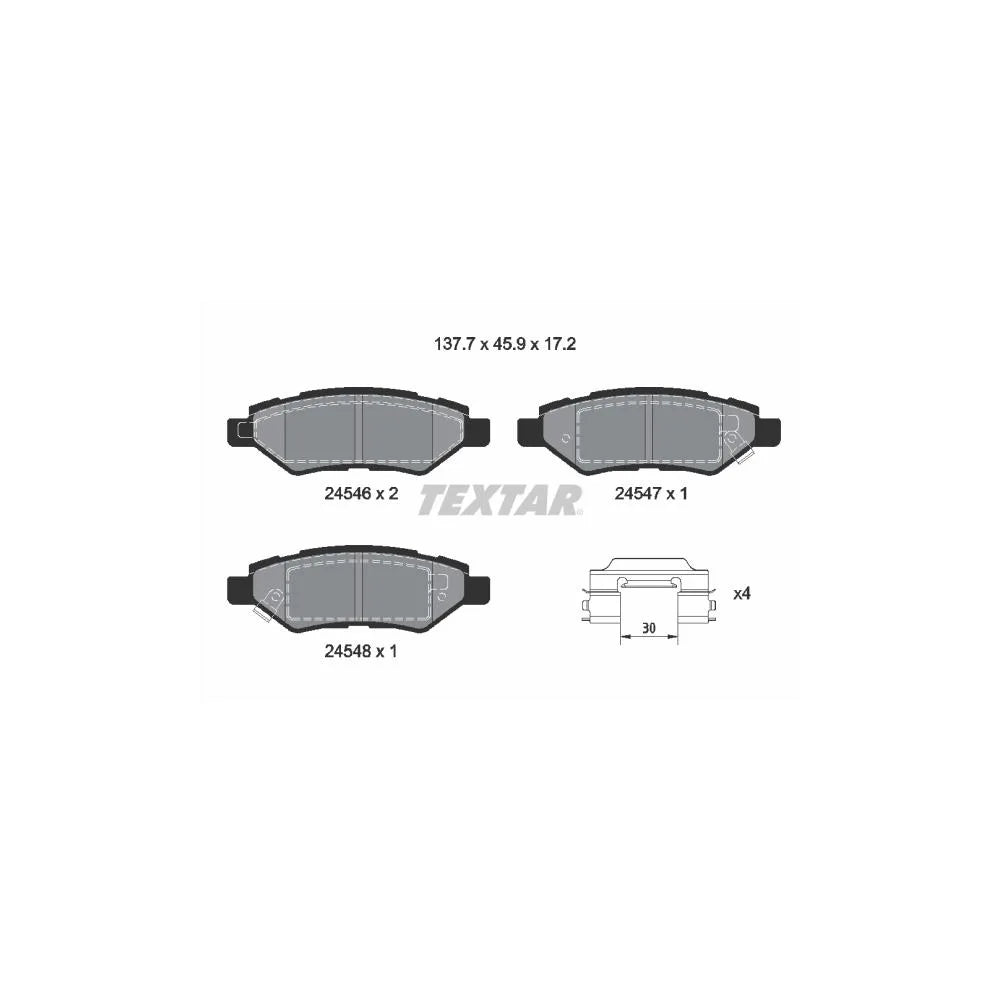 Placute Frana TEXTAR - 2454601