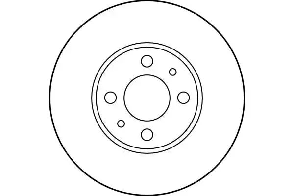 Disc frana, Fiat, Lancia, Alfa Romeo, Peugeot, Citroen Panda, Doblo Microbus, Ypsilon, Mito, Doblo Autoutilitara, Ø257 mm, TRW DF2734