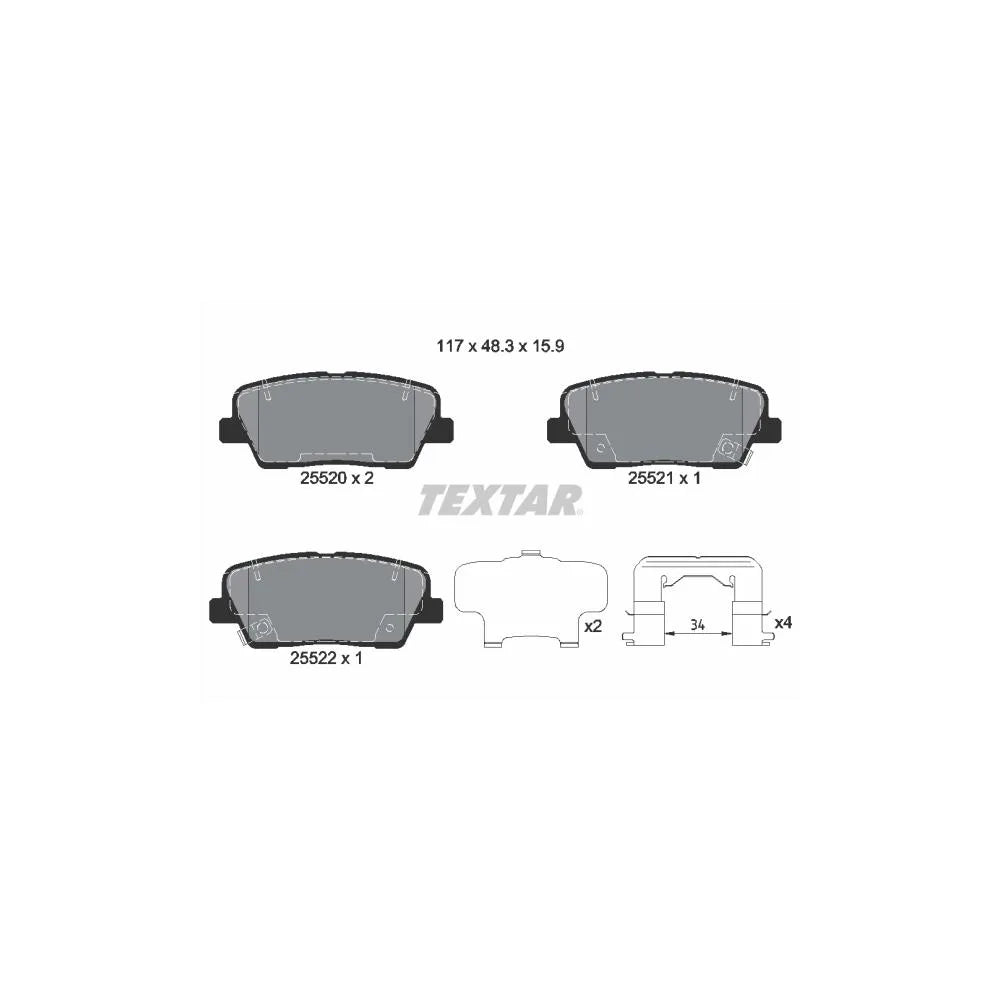 Set Placute Frana, Frana Disc Textar - 2552003