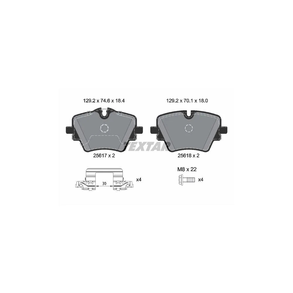 Set Placute Frana, Frana Disc Textar pentru BMW 2 Active/X1/X2, Mini Mini Countryman - 2561703