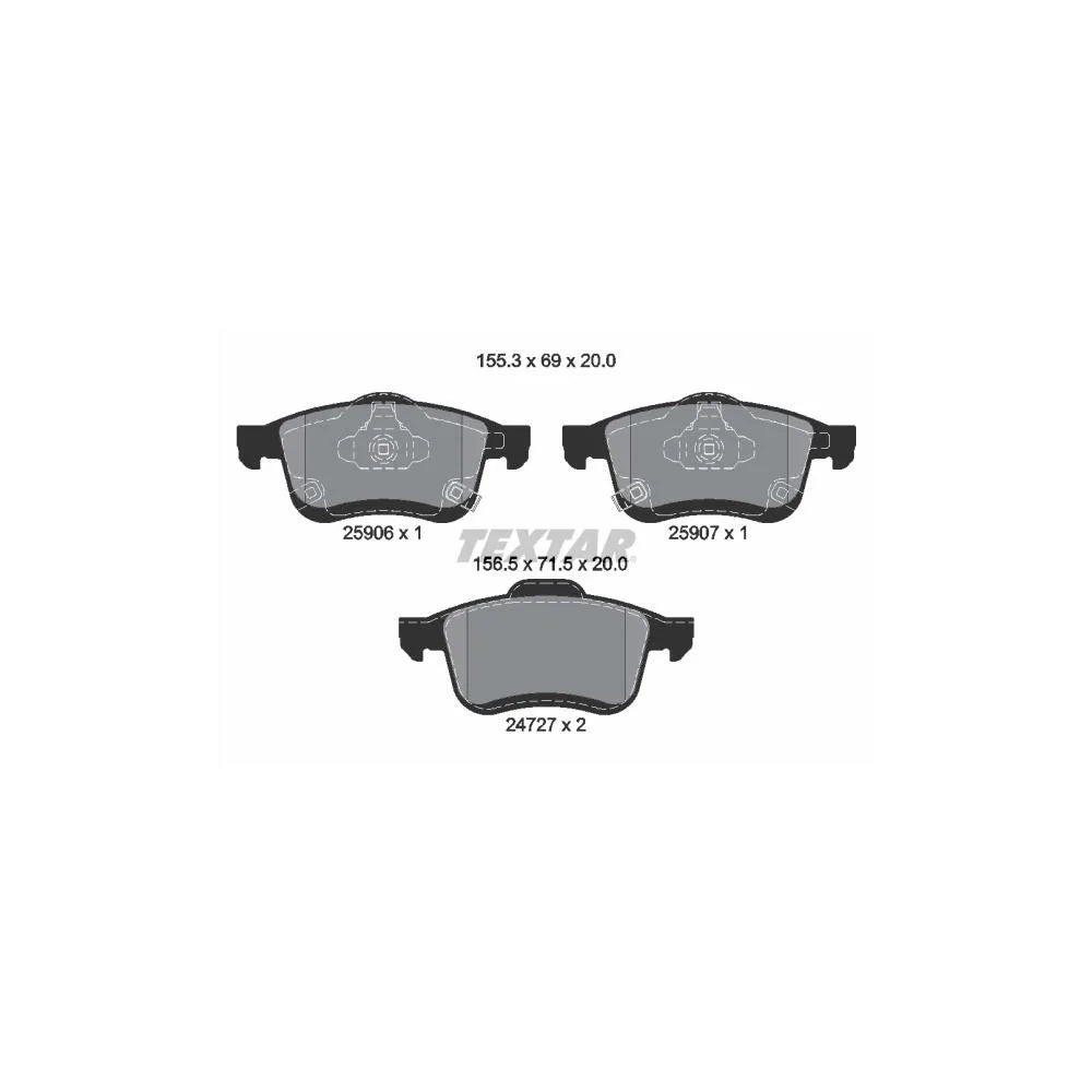 Set Placute Frana, Frana Disc Textar pentru Fiat 500L - 2590601