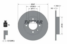 Disc frana Textar pentru Citroen, Peugeot - 92111703