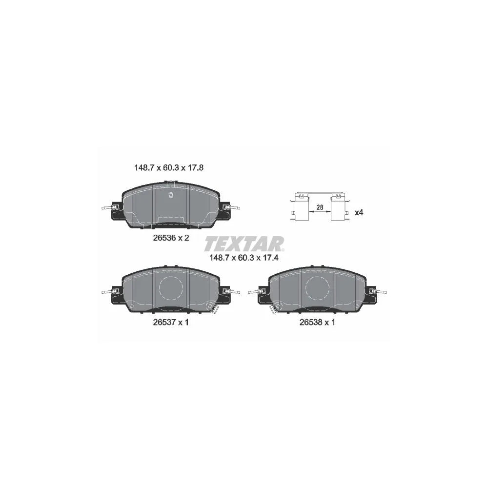 Set Placute Frana, Frana Disc Textar pentru Honda Civic Xi/E - 2653601