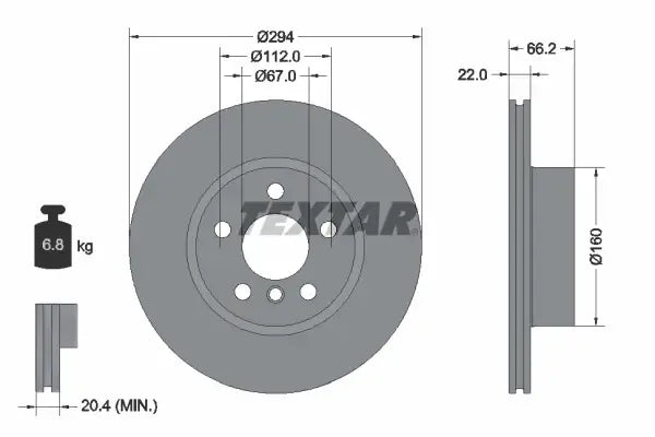 Disc frana Textar pentru BMW - 92327005