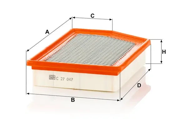 Filtru aer -Filter, Jeep Cherokee, Cherokee Van, Mann C27047