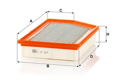 Filtru aer -Filter, Jeep Cherokee, Cherokee Van, Mann C27047