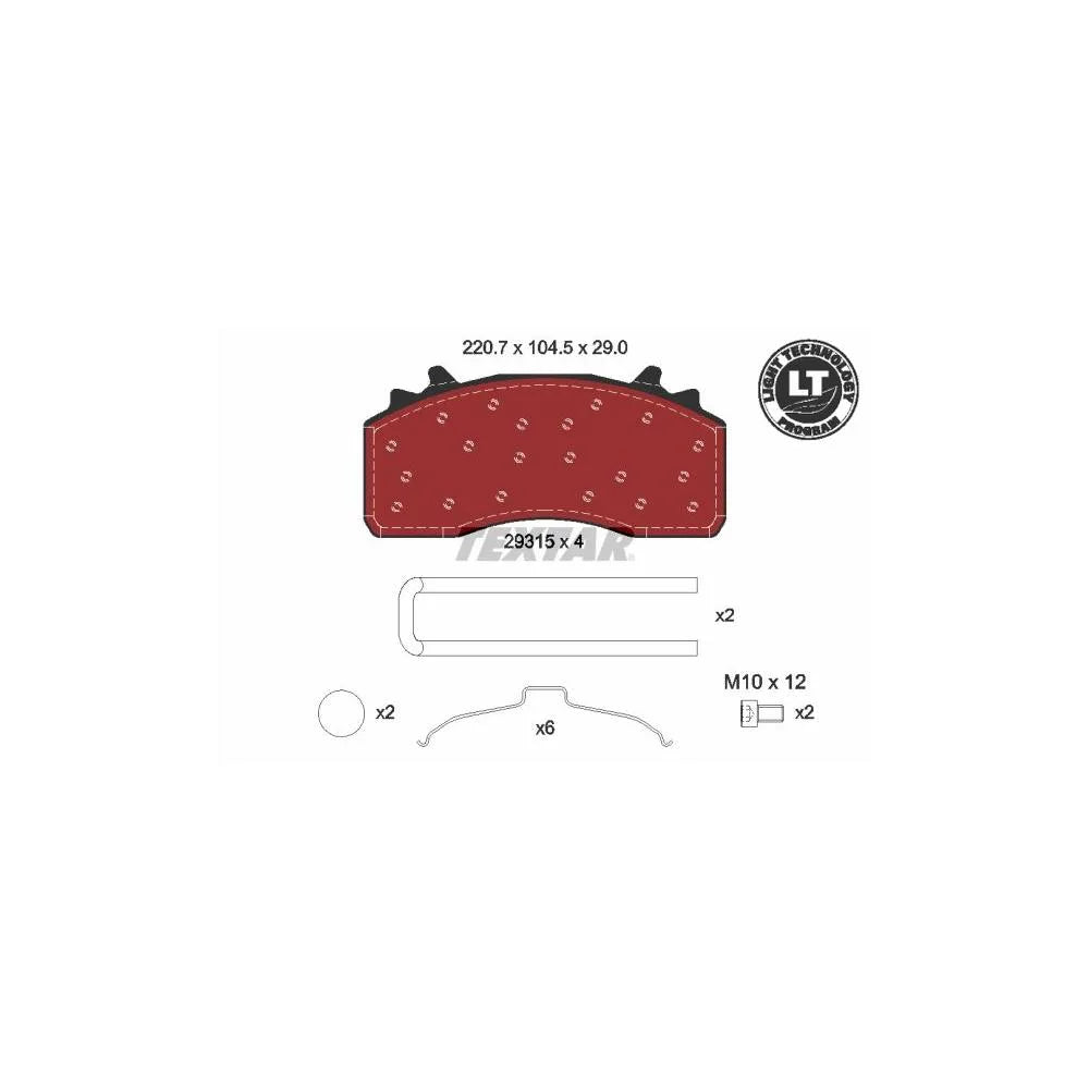 Placute Frana Textar pentru Mercedes-Benz Actros - 2931501