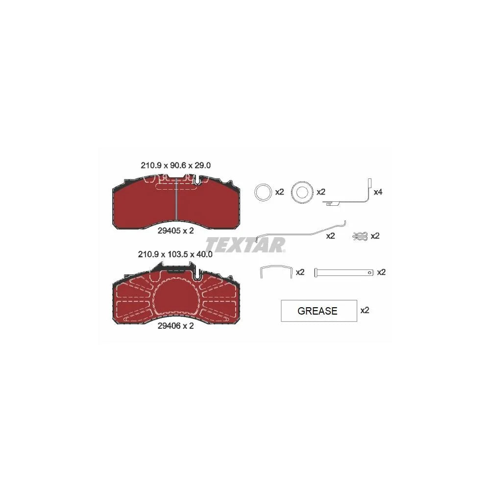 Set Placute Frana, Frana Disc Textar - 2940501