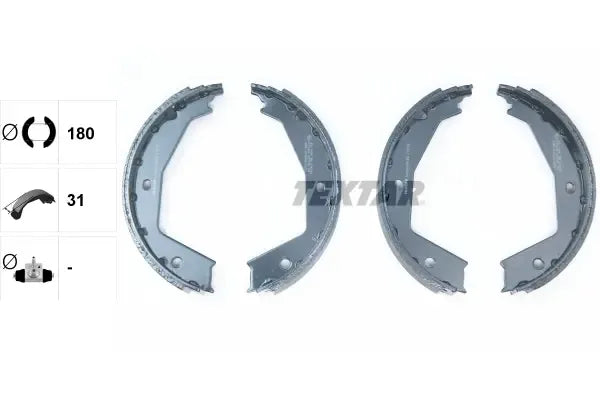 Set saboti frana de mana, Peugeot, Citroen, Fiat, Lancia Evasion Microbus, Ulysse, 806, Zeta, 806 Van, Evasion Van, 200x126x86 mm, Textar 91054700