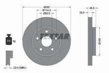 Disc frana Textar pentru Suzuki, Toyota - 92341103