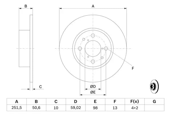 Disc frana, Alfa Romeo, Fiat, Lancia, 289x289x64 mm, Bosch 0986479B26