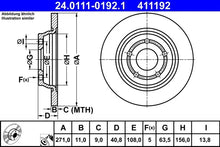 Disc frana TRW pentru Ford - 24.0111-0192.1