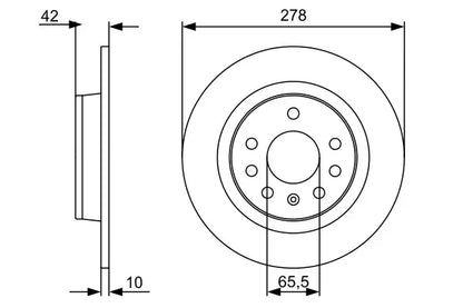 Disc frana, Opel, 308x302x58 mm, Bosch 0986479C80