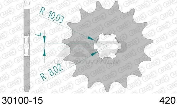 Pinion Transmisie Fata Moto Otel AFA - 30100-15
