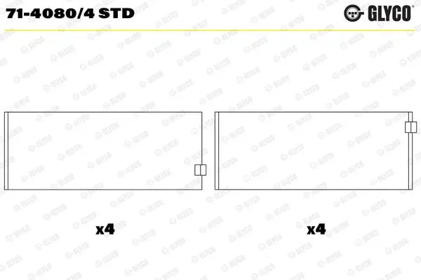 Cuzineti biela, Fiat, Iveco, UAZ, Glyco 7140804STD