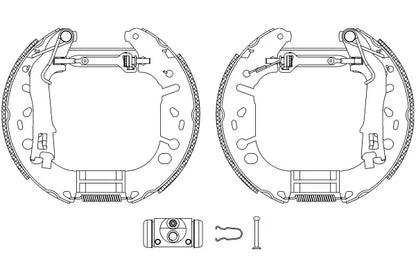 Set saboti frana, Opel, 234x214x98 mm, Textar 84065402