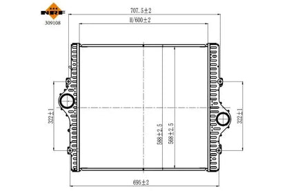 Intercooler, compresor NRF pentru Toyota - NRF309108