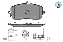 Set placute frana, frana disc Meyle pentru Mercedes-Benz - 0252294419/PD