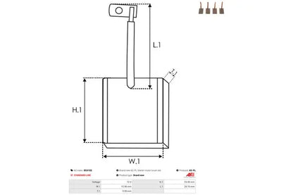 Perie electromotor, 92x56x22 mm, AS-PL BSX102