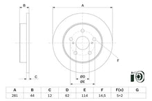 Disc frana, Lexus, Toyota Is, 294x289x56 mm, Bosch 0986479E91