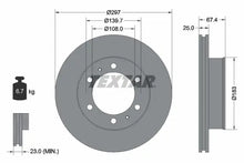 Disc frana Textar pentru Toyota - 92222600