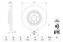 Disc frana Bosch pentru Volvo - 0986479F90