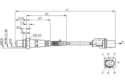 Sonda lambda, 143x100x46 mm, Bosch 0258017025
