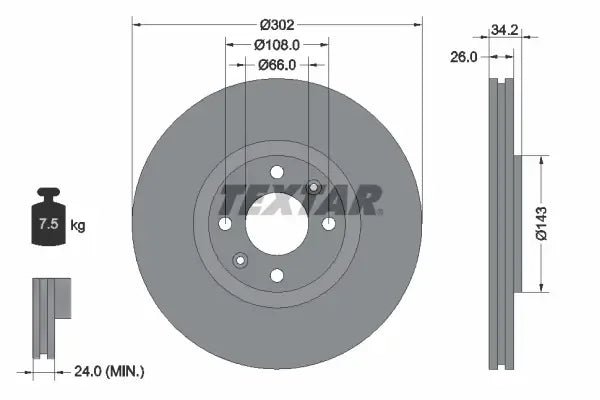 Disc frana Textar - 92168503