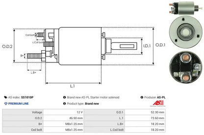 Solenoid, electromotor As-Pl - SS1010P