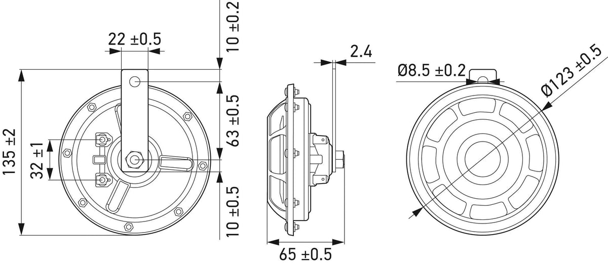 Claxon Hella 0.96 kg - 3AG 003 399-801