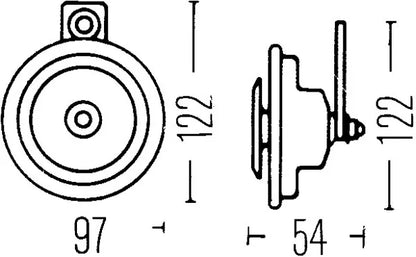 Claxon Hella 0.32 kg - 3AL 002 952-871