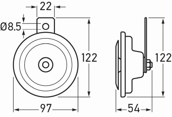 Claxon Hella 0.36 kg - 3BA 002 768-382