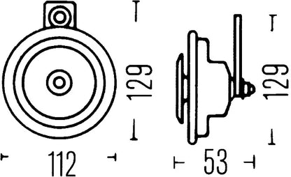 Claxon Hella 0.38 kg - 3BA002768-431