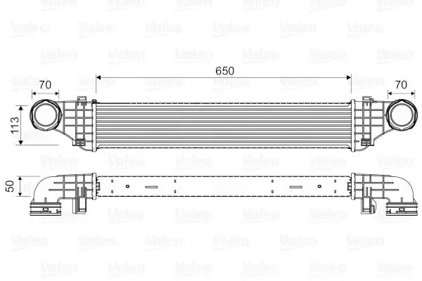 Intercooler compresor, Mercedes-Benz, 1101x278x215 mm, Valeo VAL818337