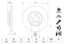 Disc frana Bosch pentru Mercedes-Benz - 0986479H48