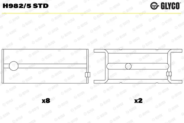 Cuzineti arbore cotit, Cadillac, Caterham, Chevrolet, Daewoo, Isuzu, Lada, Opel, Glyco H9825STD