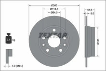 Disc frana Textar pentru Nissan, Renault - 92337703