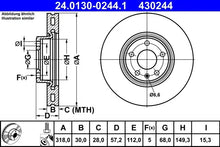 Disc frana TRW pentru Audi - 24.0130-0244.1
