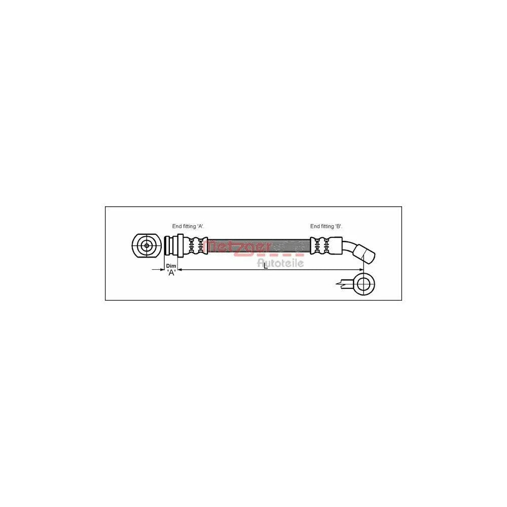 Furtun Frana METZGER AUTOTEILE - 4110072