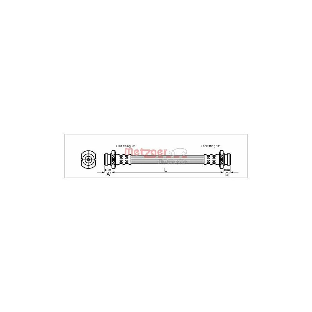 Furtun Frana METZGER AUTOTEILE - 4110611