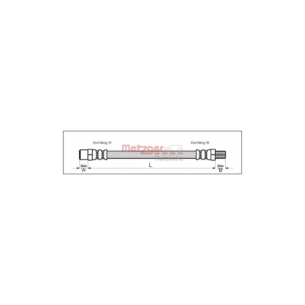 Furtun Frana METZGER AUTOTEILE - 4112154
