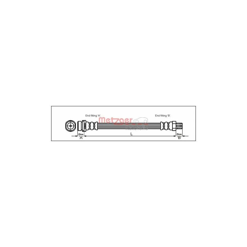 Furtun Frana METZGER AUTOTEILE - 4112314
