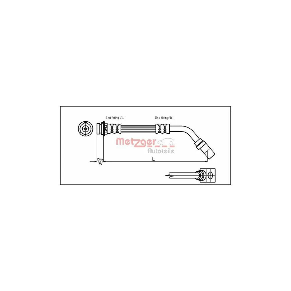 Furtun Frana METZGER AUTOTEILE - 4114751