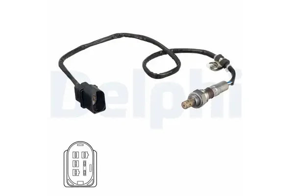 Sonda lambda, Volkswagen, SEAT, Skoda, Audi Golf, Octavia, Octavia Ii Combi, Golf Plus, A3, Altea, Altea Xl, Leon, 145x60x52 mm, Delphi ES2110212B1