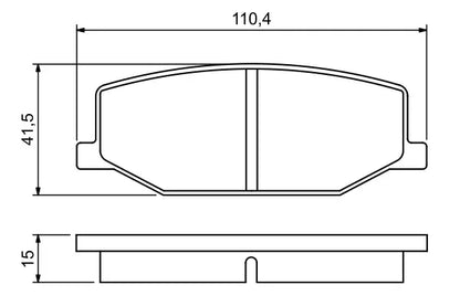 Set placute frana disc, Suzuki, 120x78x68 mm, Bosch 0986460935